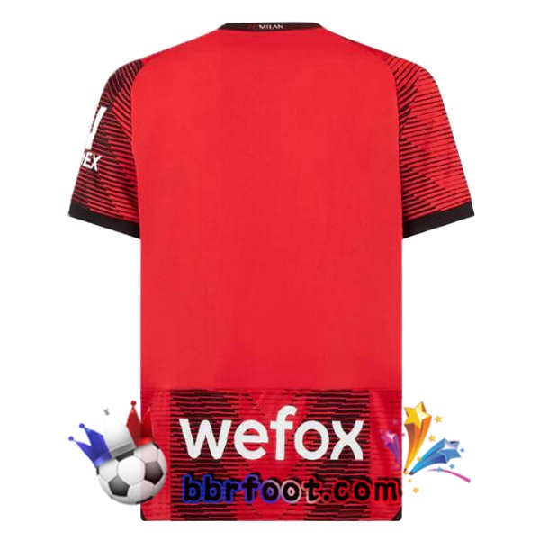 Maillot Foot AC Milan Domicile Rouge 2023/2024