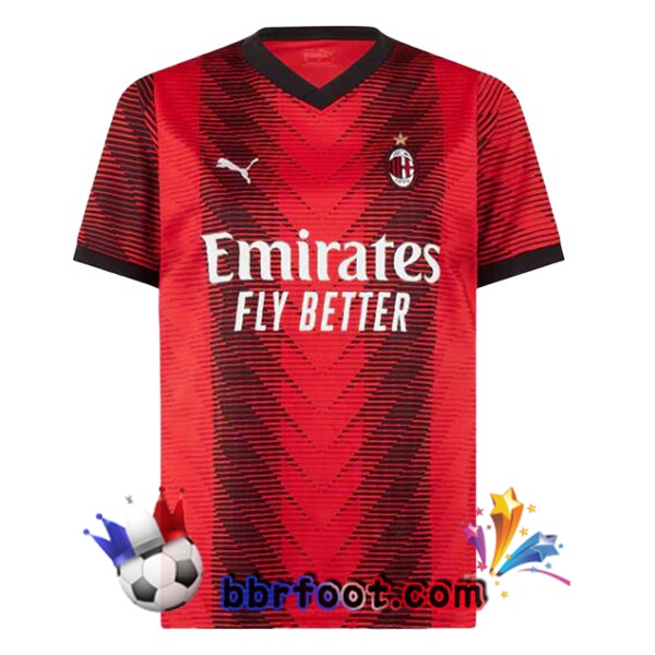 Maillot Foot AC Milan Domicile Rouge 2023/2024