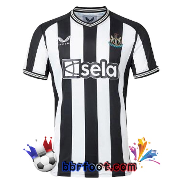 Maillot Foot Newcastle United Domicile Blanc Noir 2023/2024