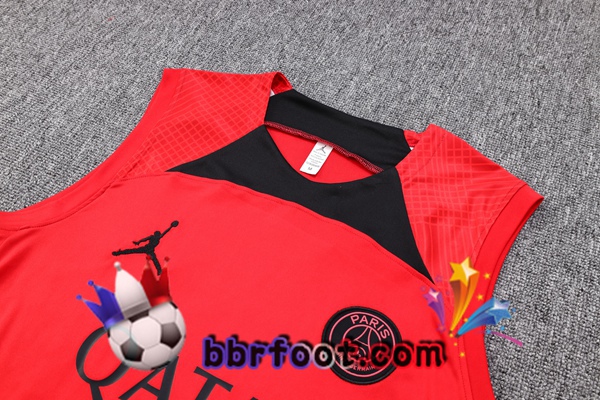 Gilet Foot Paris PSG + Shorts Rouge 2023/2024