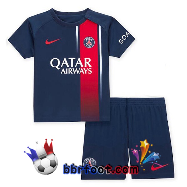 Maillot Foot Paris PSG Enfant Domicile Bleu Royal 2023/2024
