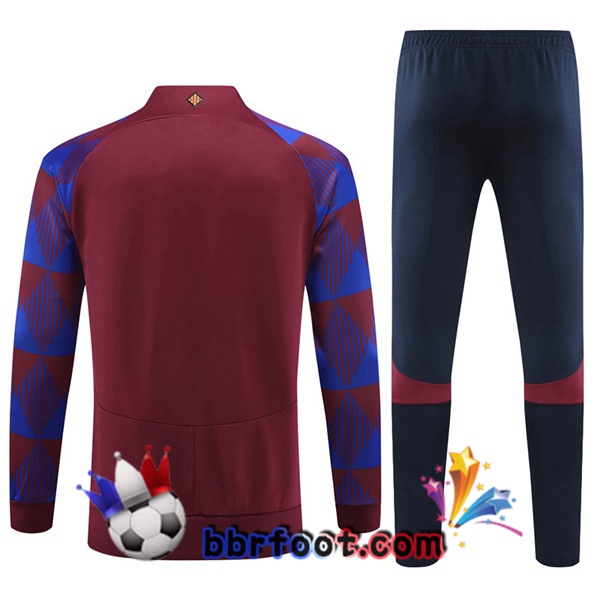 Veste Survetement Foot FC Barcelone Rouge 2023/2024