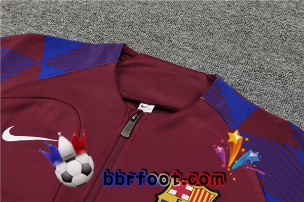 Veste Survetement Foot FC Barcelone Rouge 2023/2024