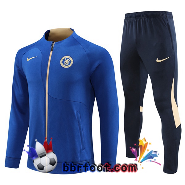 Veste Survetement Foot FC Chelsea Bleu 2023/2024