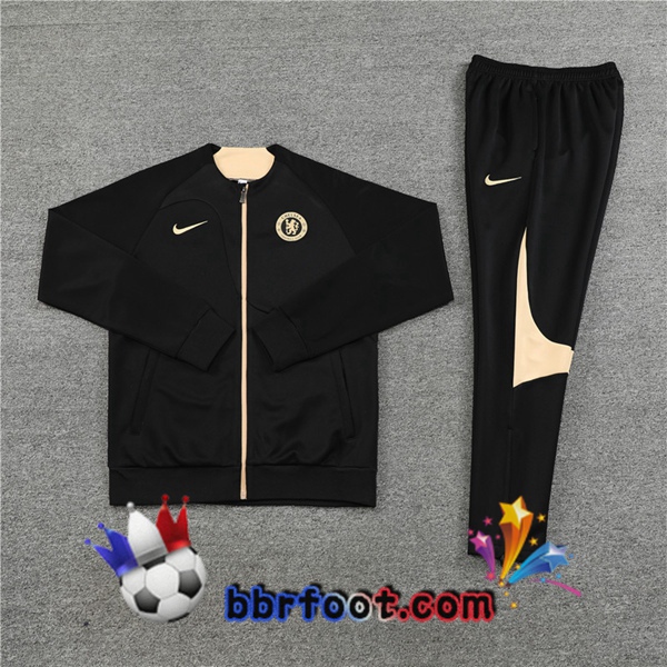 Veste Survetement Foot FC Chelsea Noir 2023/2024
