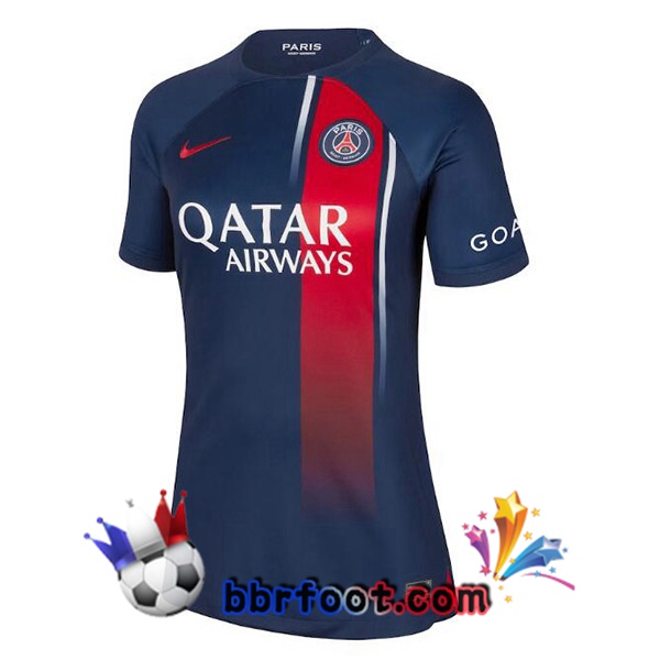 Maillot Foot Paris PSG Femme Domicile Bleu Royal 2023/2024 Maillot Foot Paris PSG Femme Domicile Bleu Royal 2023/2024