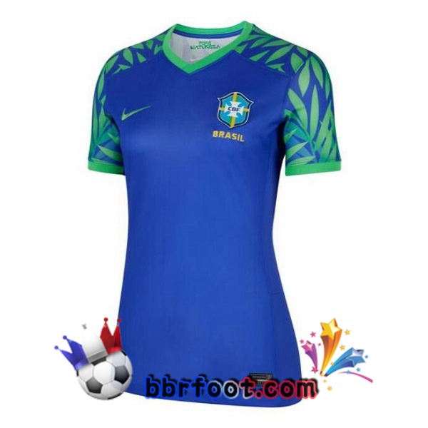 Maillots Equipe De Bresil Femme Exterieur Bleu 2023/2024