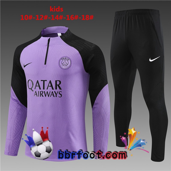 Survetement Foot Paris PSG Enfant Pourpre 2023/2024