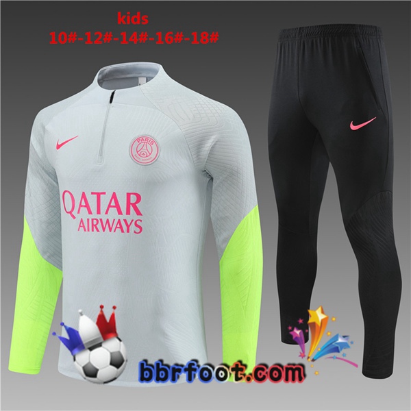 Survetement Foot Paris PSG Enfant Gris 2023/2024