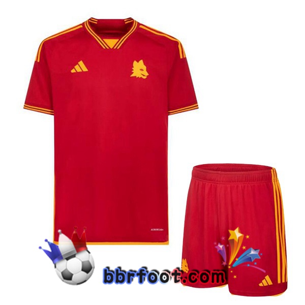 Maillot Foot AS Roma Enfant Domicile Rouge 2023/2024