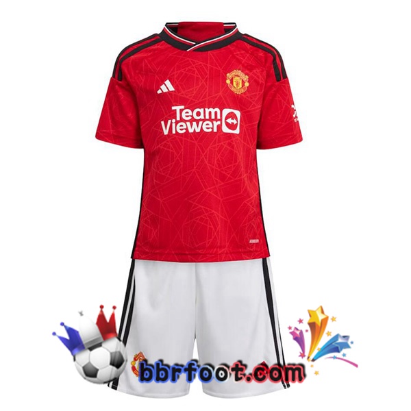 Maillot Foot Manchester United Enfant Domicile Rouge 2023/2024