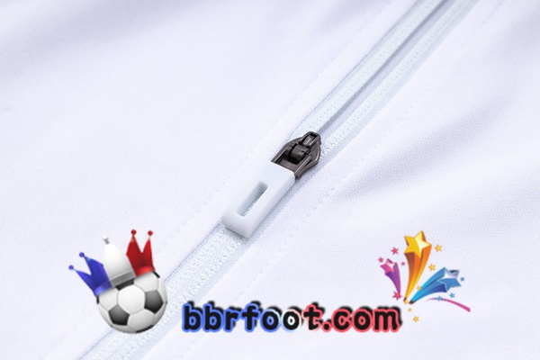 Veste Survetement Foot Juventus Blanc Noir 2023/2024