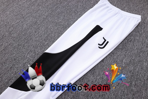 Veste Survetement Foot Juventus Blanc Noir 2023/2024