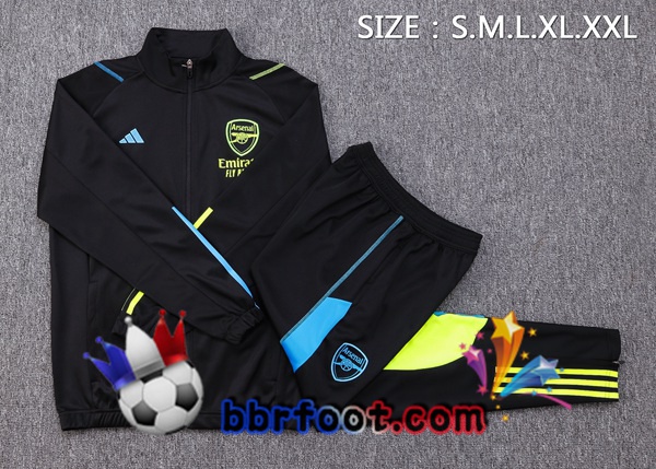 Veste Survetement Foot Arsenal Noir 2023/2024
