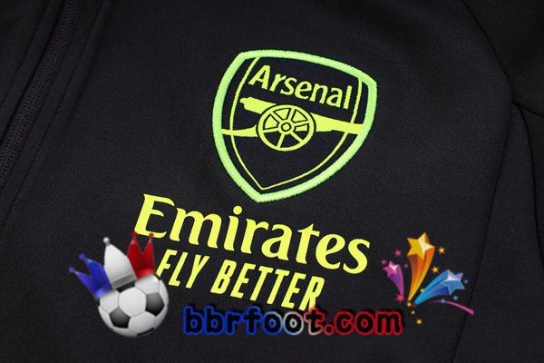 Veste Survetement Foot Arsenal Noir 2023/2024