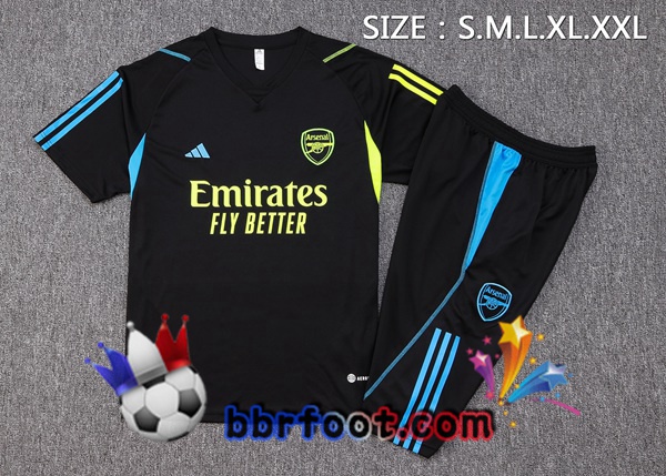 Ensemble Training T-Shirts Arsenal + Shorts Noir 2023/2024
