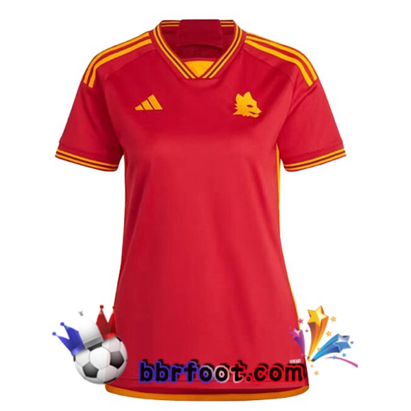 Maillot Foot AS Roma Femme Domicile Rouge 2023/2024 Maillot Foot AS Roma Femme Domicile Rouge 2023/2024