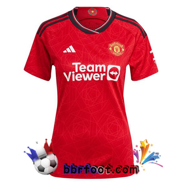 Maillot Foot Manchester United Femme Domicile Rouge 2023/2024