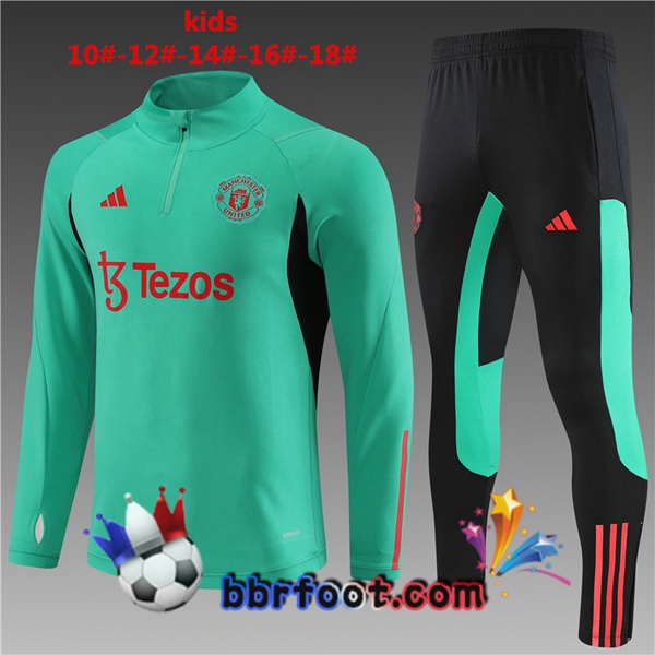 Survetement Foot Manchester United Enfant Vert 2023/2024