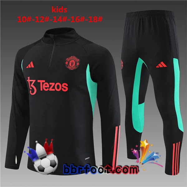 Survetement Foot Manchester United Enfant Noir 2023/2024