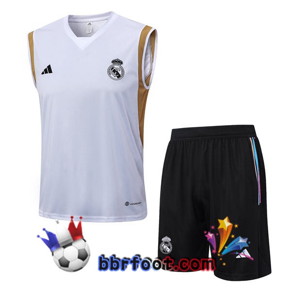 Gilet Foot Real Madrid + Shorts Blanc 2023/2024