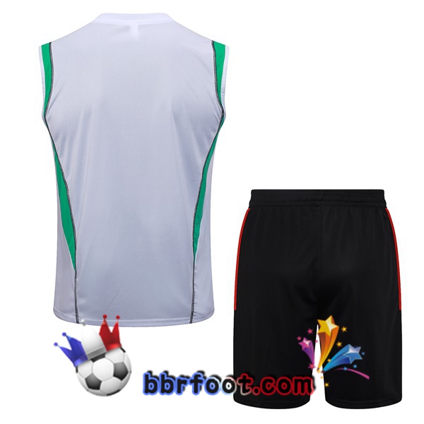 Gilet Foot Manchester United + Shorts Blanc 2023/2024