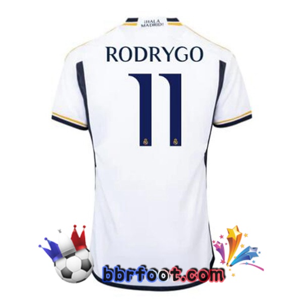 Maillot Foot Real Madrid (Rodrygo 11) Domicile Blanc 2023/2024