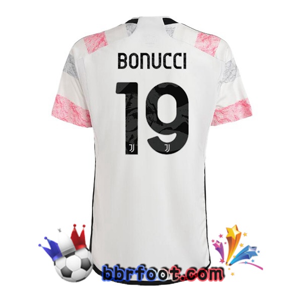 Maillot Foot Juventus (BONUCCI 19) Exterieur Blanc 2023/2024