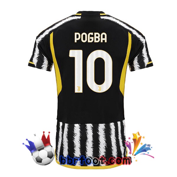 Maillot Foot Juventus (POGBA 10) Domicile Noir Blanc 2023/2024