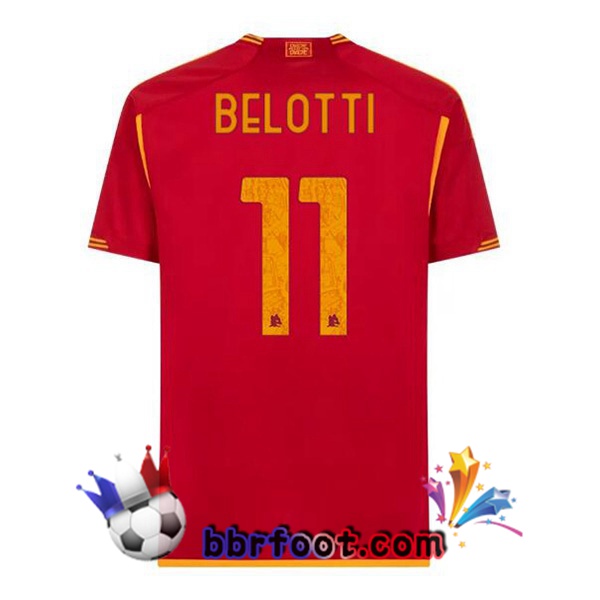 Maillot Foot AS Roma (BELOTTI 11) Domicile Rouge 2023/2024