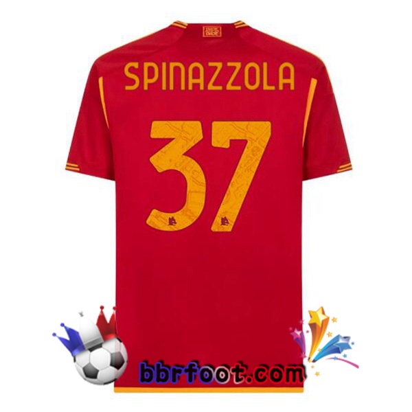 Maillot Foot AS Roma (SPINAZZOLA 37) Domicile Rouge 2023/2024