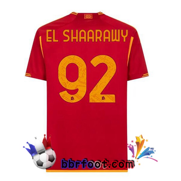 Maillot Foot AS Roma (EL SHAARAWY 92) Domicile Rouge 2023/2024