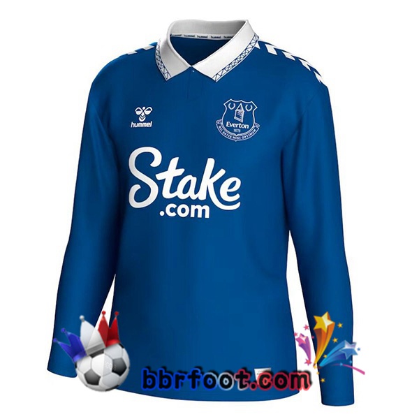 Maillot Foot Everton Domicile Manche Longue Bleu 2023/2024