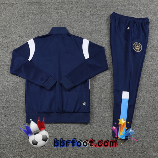 Veste Survetement Foot Manchester City Bleu Royal 2023/2024
