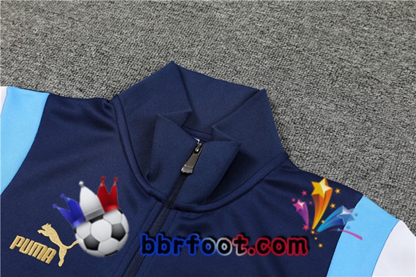 Veste Survetement Foot Manchester City Bleu Royal 2023/2024