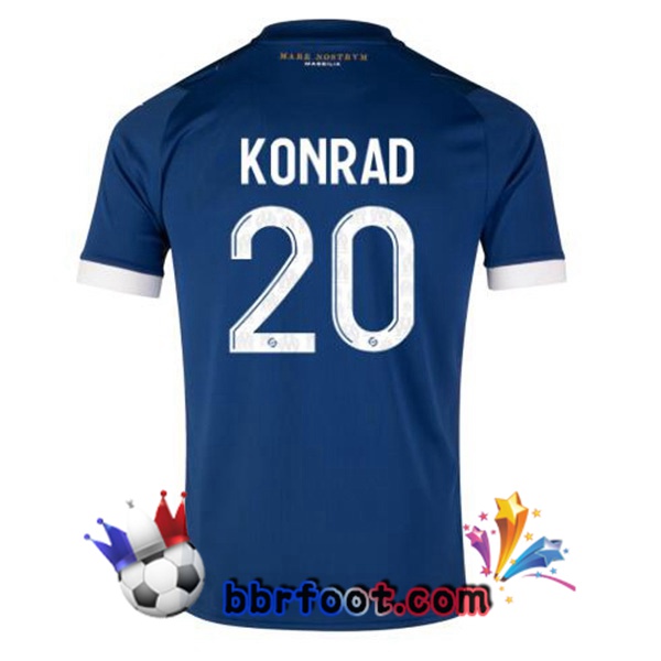 Maillot Foot Marseille OM (KONRAD 20) Exterieur Bleu 2023/2024