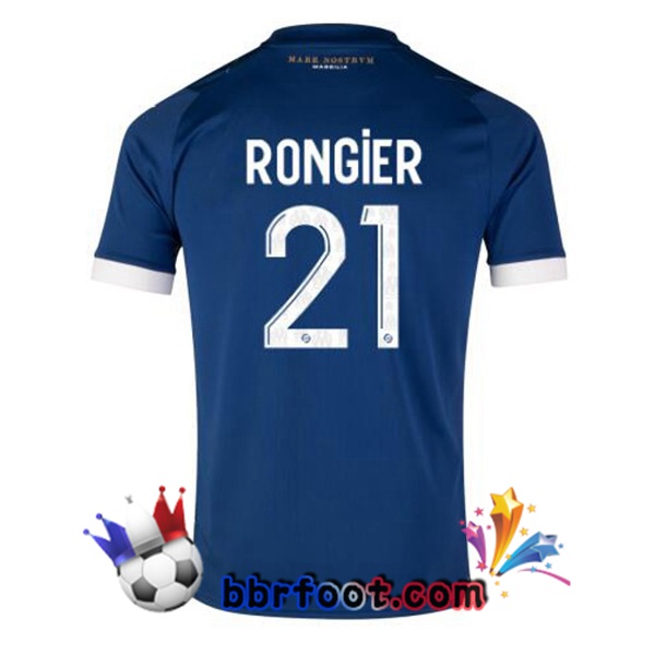 Maillot Foot Marseille OM (RONGIER 21) Exterieur Bleu 2023/2024