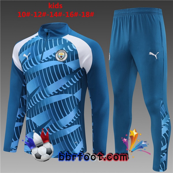 Survetement Foot Manchester City Enfant Bleu 2023/2024