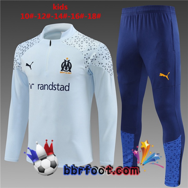 Survetement Foot Marseille OM Enfant Bleu 2023/2024