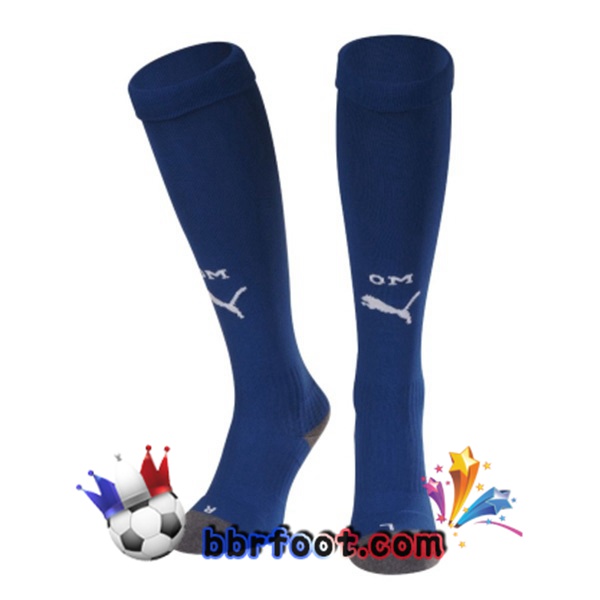 Chaussettes Foot Marseille OM Exterieur Bleu 2023/2024 Chaussettes Foot Marseille OM Exterieur Bleu 2023/2024