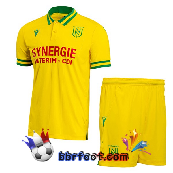 Maillot Foot FC Nantes Enfant Domicile Jaune 2023/2024
