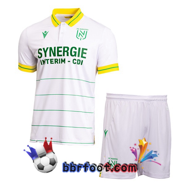Maillot Foot FC Nantes Enfant Exterieur Blanc 2023/2024