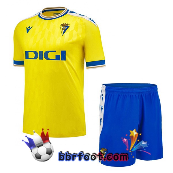 Maillot Foot Cadiz CF Enfant Domicile Jaune 2023/2024