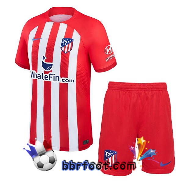 Maillot Foot Atletico Madrid Enfant Domicile Rouge 2023/2024