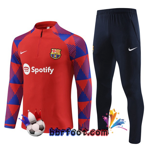Survetement Foot FC Barcelone Rouge 2023/2024