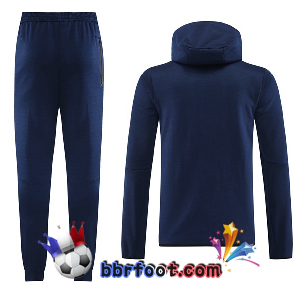 Capuche Survetement Foot France Bleu Royal 2023/2024