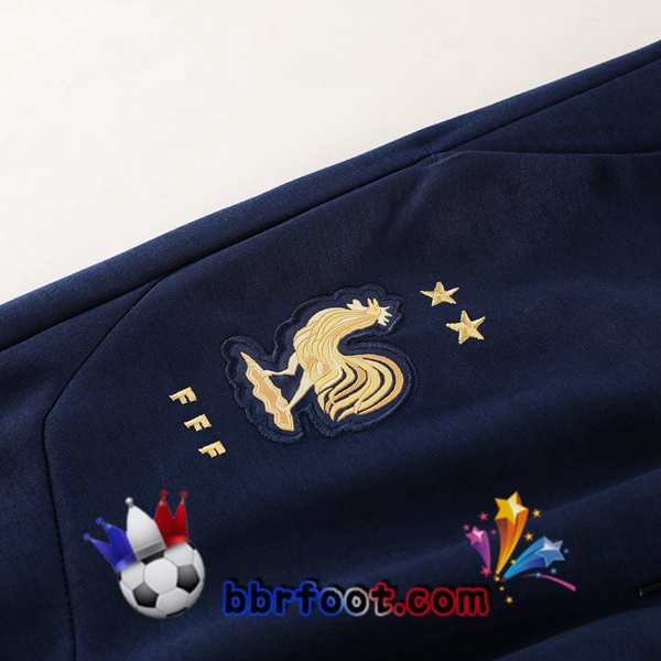 Capuche Survetement Foot France Bleu Royal 2023/2024