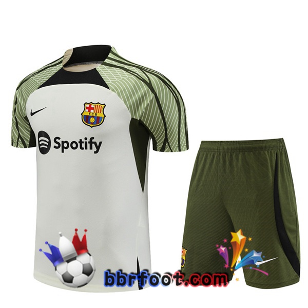 Ensemble Training T-Shirts FC Barcelone + Shorts Blanc 2023/2024