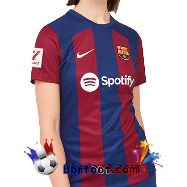 Maillot Foot FC Barcelone Femme Domicile Bleu Rouge 2023/2024
