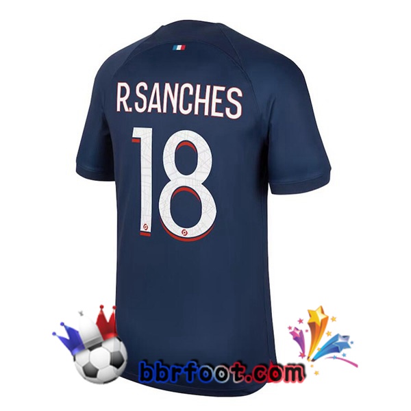 Maillot Foot Paris PSG (R.Sanches 18) Domicile Bleu Royal 2023/2024